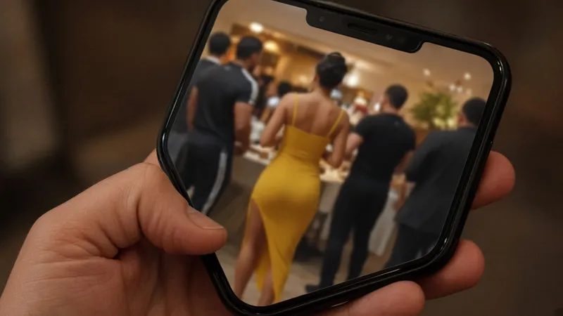 Un móvil reproduce un vídeo de una celebración donde se ve un vestido amarillo