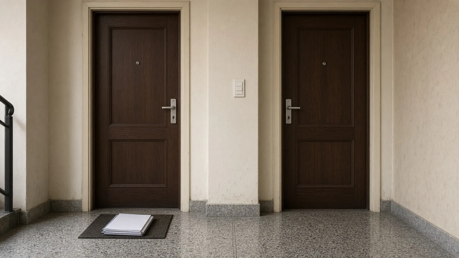 Portal de un edificio de viviendas en Madrid