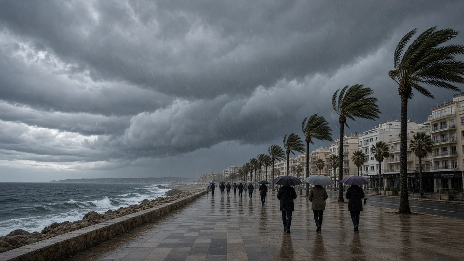 Nubes de tormenta sobre la costa mediterránea